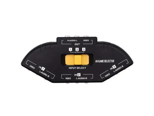 Alt view image 2 of 7 - Vszerda RCA AV Audio Video Switcher Splitter 3 Way Audio Video AV RCA Switch Game Selector Box Splitter 3 in 1 Out Composite Converter Switcher with AV Cable for Xbox DVD PS3 HDTV