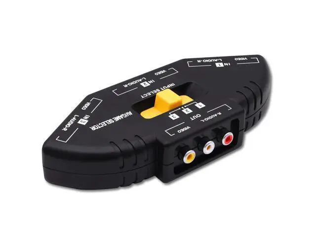 Alt view image 3 of 7 - Vszerda RCA AV Audio Video Switcher Splitter 3 Way Audio Video AV RCA Switch Game Selector Box Splitter 3 in 1 Out Composite Converter Switcher with AV Cable for Xbox DVD PS3 HDTV