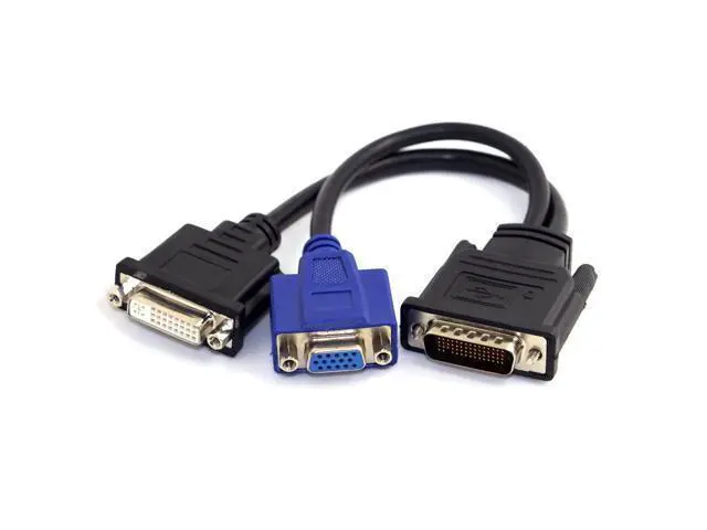 Main image of Vszerda DMS-59 Male to DVI 24+5 Female & VGA RG 15pin Female Splitter Extension 15cm