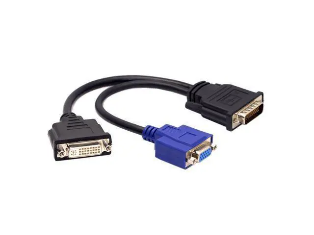 Alt view image 3 of 7 - Vszerda DMS-59 Male to DVI 24+5 Female & VGA RG 15pin Female Splitter Extension 15cm
