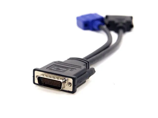 Alt view image 6 of 7 - Vszerda DMS-59 Male to DVI 24+5 Female & VGA RG 15pin Female Splitter Extension 15cm