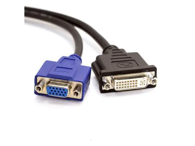 Alt view image 7 of 7 - Vszerda DMS-59 Male to DVI 24+5 Female & VGA RG 15pin Female Splitter Extension 15cm