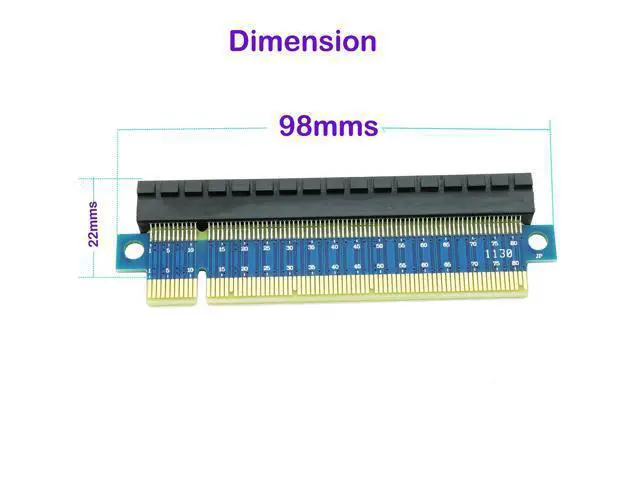 Alt view image 3 of 4 - Vszerda PCIe 16x Riser Card,PCI-e Express 3.0 16X Male to Female Extension Card for GPU Graphics Card(180Degree 2.2CM Height)