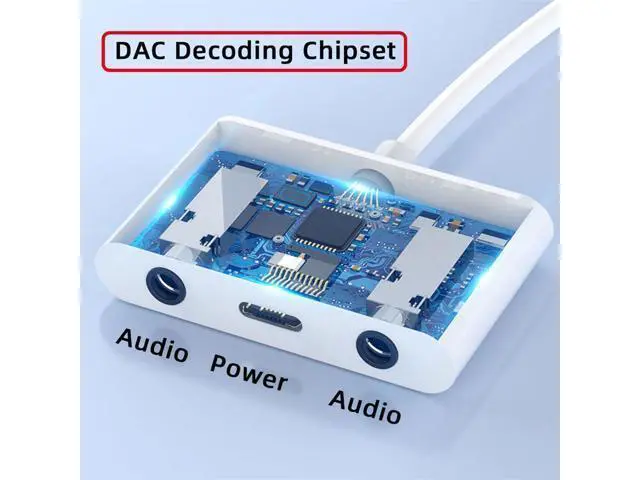 Alt view image 3 of 7 - Vszerda USB C Hub Type C to Dual 3.5mm Audio AUX & MIC Sound Card with PD Power Charge Adapter 3 in 1 USB Extender Compatible with Laptop Tablet Phone