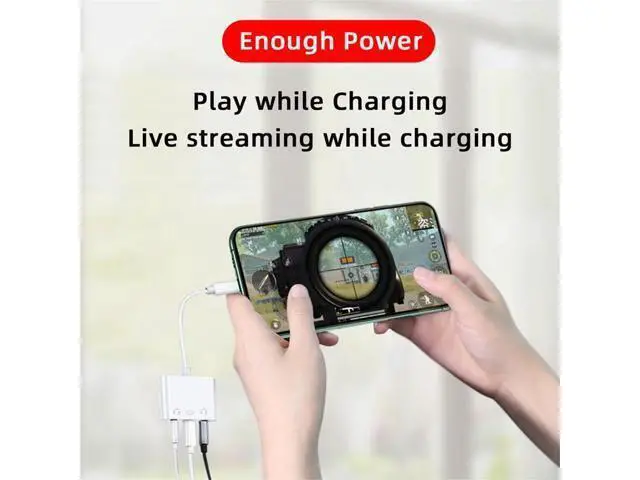 Alt view image 5 of 7 - Vszerda USB C Hub Type C to Dual 3.5mm Audio AUX & MIC Sound Card with PD Power Charge Adapter 3 in 1 USB Extender Compatible with Laptop Tablet Phone