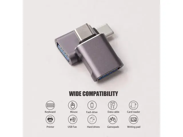 Alt view image 3 of 7 - Vszerda 6 Pack Up to 10Gbps/120W Usbc to USB Adapter,USA to USB-c adopters,U sb to USB C Connector,Type C Male to a Female Adapter for Charger,Phone 15/16, PC, Laptop, Tablet, Keyboard etc, Navy Blue