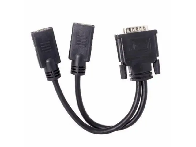 Alt view image 4 of 7 - Vszerda DMS-59Pin Male to Dual HDMI 1.4 HDTV Female Splitter Extension Cable for PC Graphics Card
