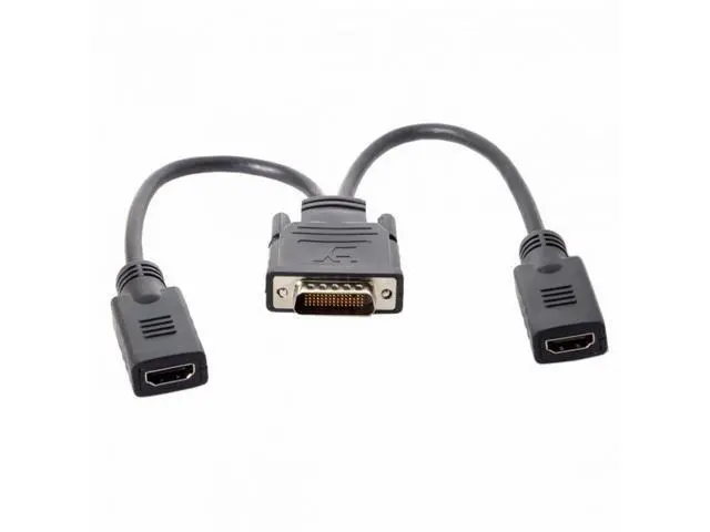 Alt view image 5 of 7 - Vszerda DMS-59Pin Male to Dual HDMI 1.4 HDTV Female Splitter Extension Cable for PC Graphics Card