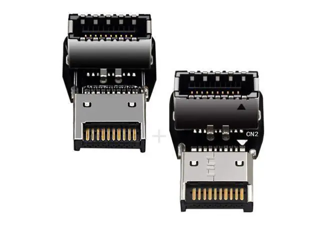 Main image of Vszerda 2pcs USB 3.1 Front Panel Header Male to Female Type-E Motherboard Extension Data Adapter
