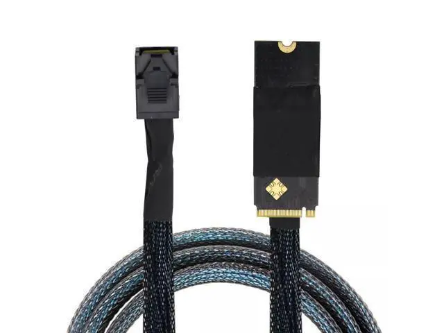 Alt view image 3 of 4 - Vszerda M.2(M-Key) SFF-8643 Contact to SAS SFF-8643 HD Server Conversion Cable 100CM