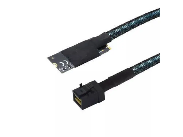Alt view image 4 of 4 - Vszerda M.2(M-Key) SFF-8643 Contact to SAS SFF-8643 HD Server Conversion Cable 100CM