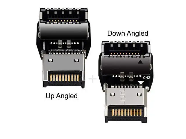 Alt view image 4 of 7 - Vszerda 2pcs USB 3.1 Front Panel Header Male to Female Type-E Motherboard Extension Data Adapter