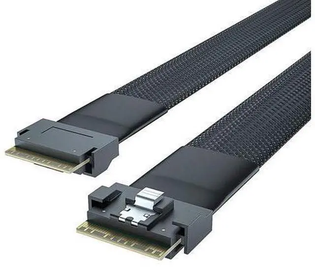 Main image of Vszerda 24G Internal SlimSAS SFF-8654 to SFF-8654 8i SAS 4.0 Cable for High-Density Servers & NVMe Storage, 100-ohm, 0.75~0.8m(2.46~2.62ft)