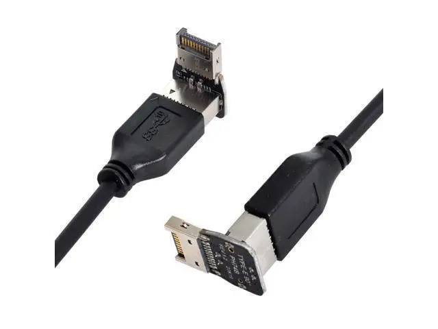 Alt view image 7 of 7 - Vszerda 2pcs USB 3.1 Front Panel Header Male to Female Type-E Motherboard Extension Data Adapter