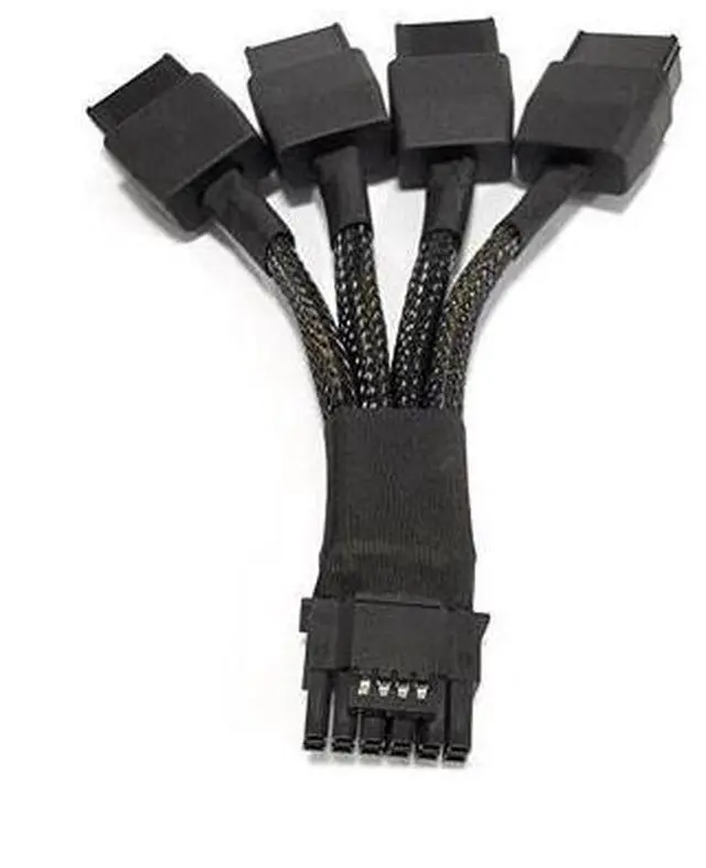 Main image of Vszerda PCI-e 5.0 Extension Cable, RTX 4090 4080 16Pin(12+4) Male to 4x8Pin Female 12VHPWR Cable PCIE GPU Power Sleeved Extender Cord Compatible with GeForce RTX 4090/4080/3090Ti (3.94inch)