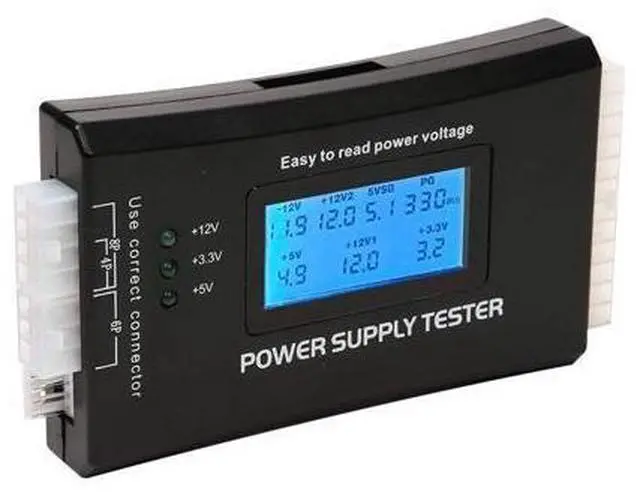 Main image of Vszerda Power Supply Tester PC Computer LCD 20/24 Pin 4 PSU ATX BTX ITX SATA HDD Digital