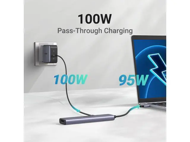 Alt view image 3 of 7 - UGREEN USB C Hub 5 in 1 Multiport Adapter Revodok 105 4K HDMI, 100W Power Delivery, 3 USB-A Data Ports, USB C Dongle for MacBook Pro/Air, iPad Pro, iMac, iPhone 16 Pro/Pro Max, XPS, Thinkpad