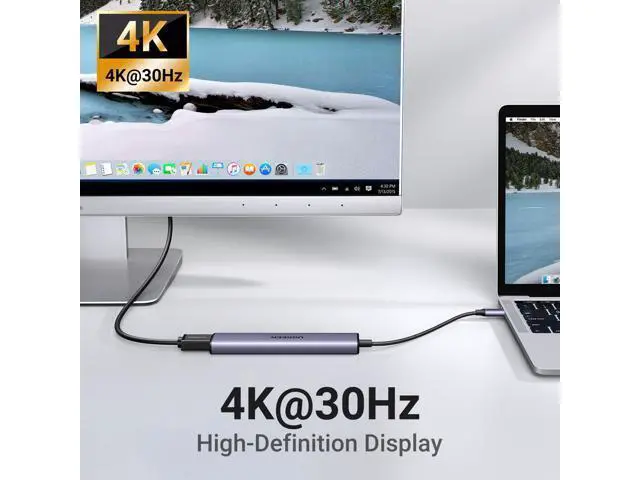 Alt view image 5 of 7 - UGREEN USB C Hub 5 in 1 Multiport Adapter Revodok 105 4K HDMI, 100W Power Delivery, 3 USB-A Data Ports, USB C Dongle for MacBook Pro/Air, iPad Pro, iMac, iPhone 16 Pro/Pro Max, XPS, Thinkpad