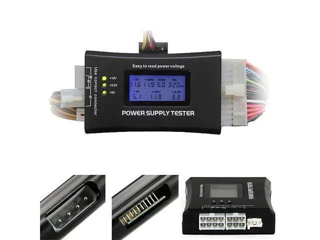 Alt view image 6 of 7 - Vszerda Power Supply Tester PC Computer LCD 20/24 Pin 4 PSU ATX BTX ITX SATA HDD Digital