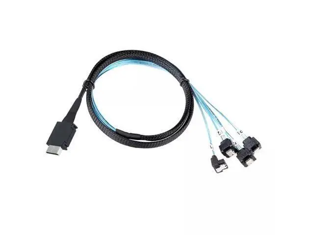 Alt view image 2 of 5 - Vszerda OCuLink PCI-Express SAS SFF-8611 4i to SATA 7P 90 Degree Adapter Cable 50CM
