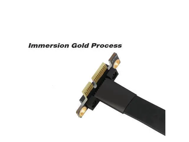 Alt view image 5 of 7 - Vszerda Dual 90Degree Right Angle PCIe 3.0 x1 Extension Cable High Speed PCI Express Gen 3 1x to x1 Riser Extender 10cm