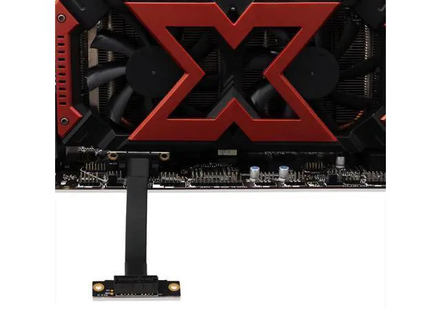 Alt view image 7 of 7 - Vszerda Dual 90Degree Right Angle PCIe 3.0 x1 Extension Cable High Speed PCI Express Gen 3 1x to x1 Riser Extender 10cm