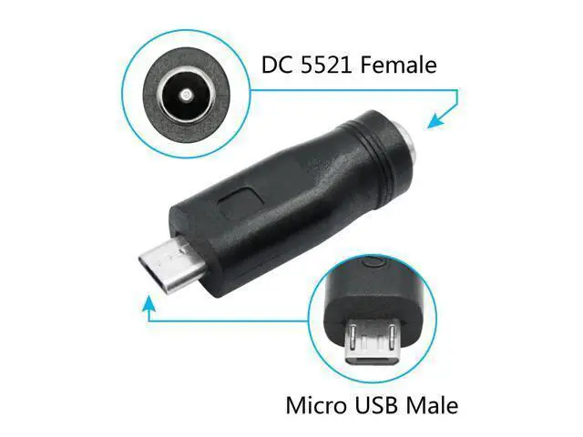 Alt view image 3 of 7 - Vszerda 6Pcs DC 5.5mm x 2.1mm to USB Adapter, 5V DC 5521 Female to Type C & Micro & Mini USB Male Plug Convert Connector Power (Mixed)