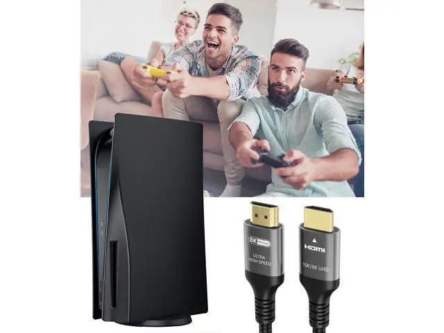 Alt view image 5 of 7 - Vszerda 10K 8K 4K HDMI Cable 48Gbps 25 FT, Certified Ultra High Speed HDMI® Cable 4K 240Hz 144Hz 120Hz 8K60Hz 0.01ms HDR10+ eARC HDCP2.3 Netflix TV PC Monitor Projector PS5 Xbox