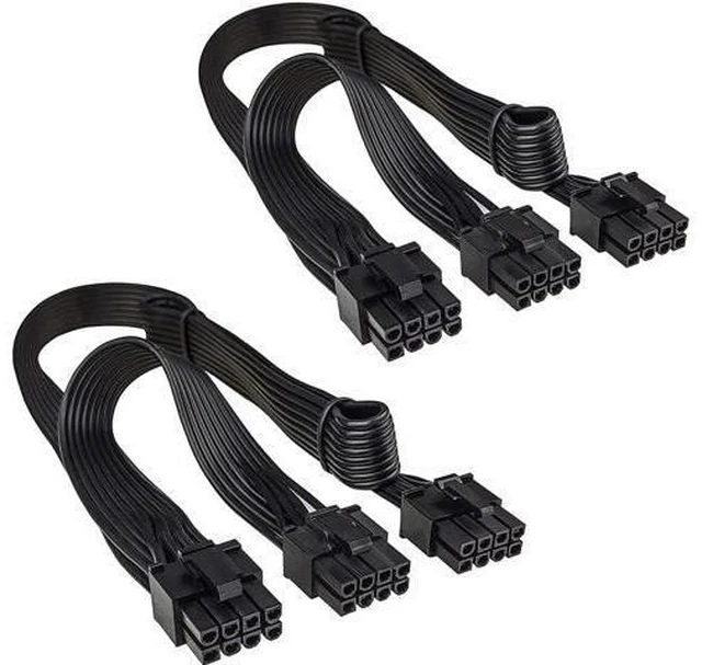 Main image of Vszerda 8 Pin PCIE Cable, JZYMOD EPS/ATX 8 Pin to Dual PCIE 8 Pin (6+2) GPU Power Cable only for Corsair Modular Power Supplies, pc power cable 2-Pack (25 + 10 inches)
