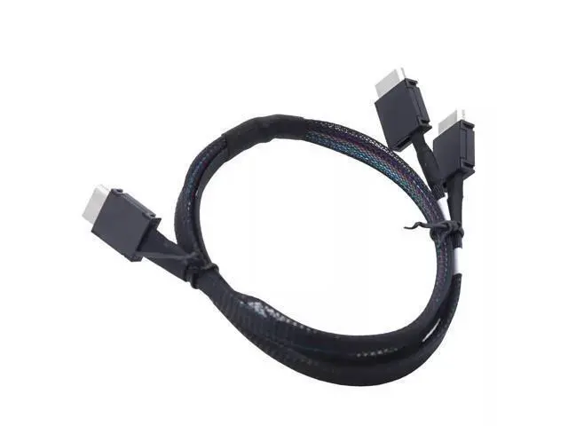 Alt view image 5 of 6 - Vszerda Dilinker Oculink PCIE SFF-8611 4i to 2 SAS8611 4I Connection Cable for Server 100CM