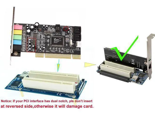 Alt view image 2 of 5 - Vszerda PCI-E Express X1 to Dual PCI Riser Extender Card with Low Profile Bracket