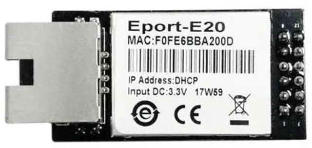 Main image of Vszerda 5/10PCS Eport-E20 Network Server Port FreeRTOS TTL Serial to Ethernet Embedded Module DHCP 3.3V DHCP TCP IP Telnet Converter MCU (1pcs)