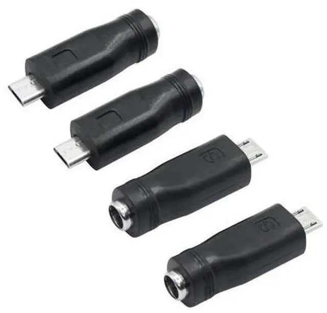 Main image of Vszerda DC 5.5mm x 2.1mm to Micro USB Adapter, 5V DC 5521 Female to Micro USB Male Plug Convert Connector Power (4Pcs)