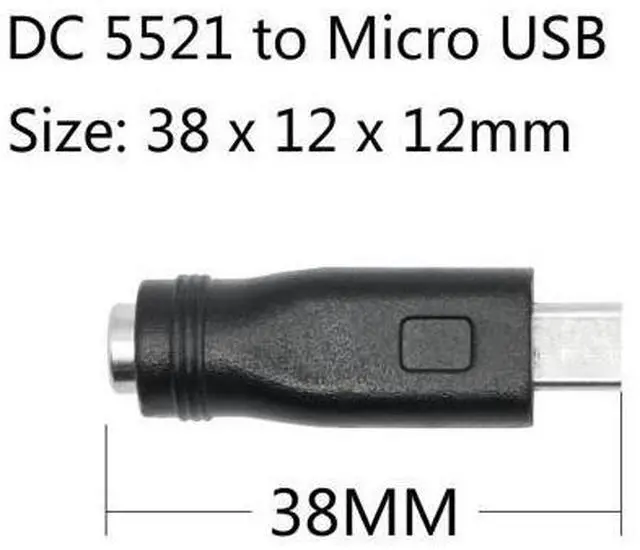 Alt view image 6 of 12 - Vszerda DC 5.5mm x 2.1mm to Micro USB Adapter, 5V DC 5521 Female to Micro USB Male Plug Convert Connector Power (4Pcs)