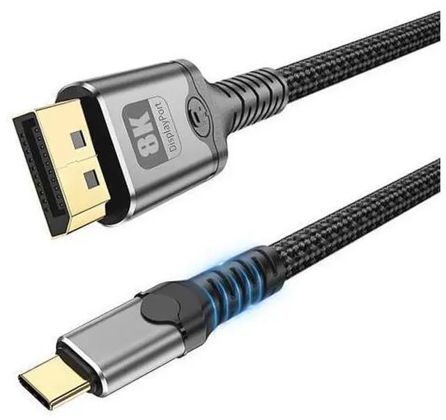 Main image of Vszerda USB C to DisplayPort Cable 10FT, 8K@60Hz 4K@240Hz Unidirectional Thunderbolt 3/4/5 to DisplayPort Cord USB C to DP Compatible with MacBook Pro/Air, iPhone 16 Pro/Max, XPS, Surface
