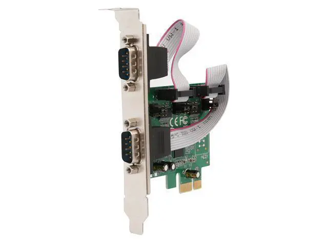 Alt view image 2 of 7 - Vszerda 2 Port Serial DB9 RS232 PCI-e 1.0 x1 with Low Bracket SI-PEX15055