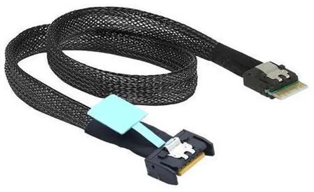 Main image of Vszerda PCIE Slimline Mini SAS MCIO 38P to Slimline SFF-8654 4i Hard Drive Cable 80CM