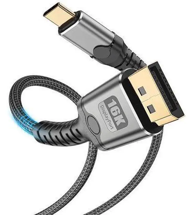 Main image of Vszerda USB C to DisplayPort Cable 10FT, 16K@30Hz 8K@120Hz 4K@240Hz Unidirectional Thunderbolt 3/4/5 to DisplayPort Cord USB C to DP Compatible with MacBook Pro/Air, iPhone 16 Pro/Max, XPS, Surface