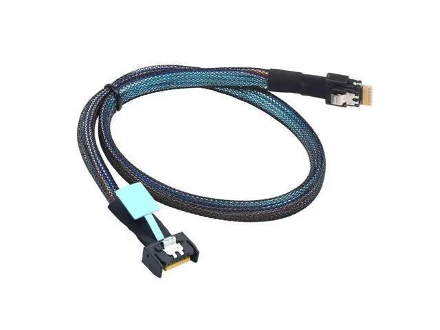 Alt view image 6 of 6 - Vszerda PCIE Slimline Mini SAS MCIO 38P to Slimline SFF-8654 4i Hard Drive Cable 80CM