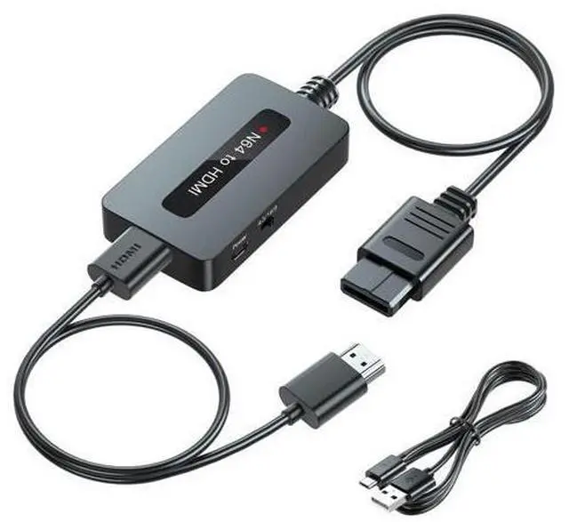 Main image of Vszerda N64 to HDMI Converter, Supports 4 : 3/16 : 9 Ratio Switch, HDMI Cable for N64, Nintendo64 to HDMI Converter Cable Compatible with Nintendo 64/ Super SNES/NGC