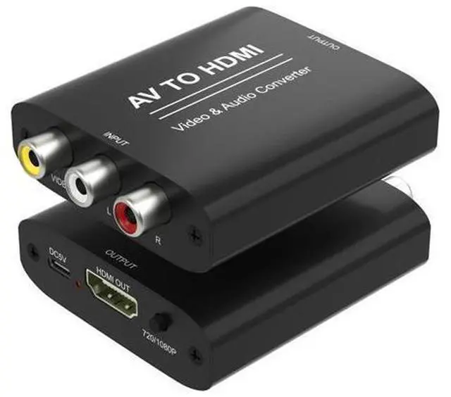 Main image of Vszerda RCA to HDMI Converter, AV to HDMI Converter, 1080P RCA Composite CVBS Audio Video Adapter Supports PAL/NTSC, Red White Yellow to HDTV Adapter Compatible for TV/PC/Wii/PS2/ PS3/VCR/DVD Players