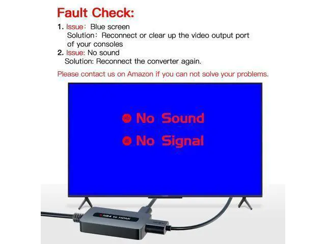 Alt view image 6 of 7 - Vszerda N64 to HDMI Converter, Supports 4 : 3/16 : 9 Ratio Switch, HDMI Cable for N64, Nintendo64 to HDMI Converter Cable Compatible with Nintendo 64/ Super SNES/NGC