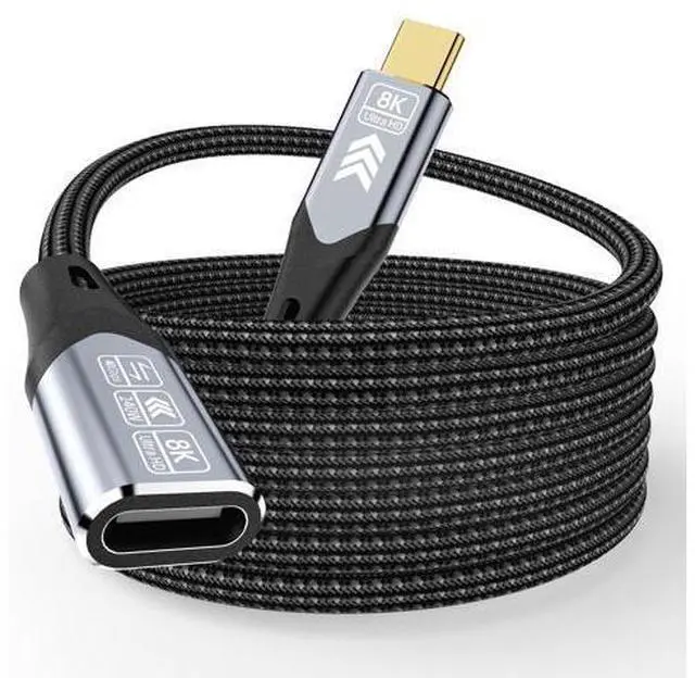 Main image of Vszerda USB-c Extension Cable 6.6FT/2M Compatible with Thunderbolt 4 Extension Cable high Speed 40Gbps Data Transfer, USB c Male to Female, 8K Display/Video 240W, for Docking Station