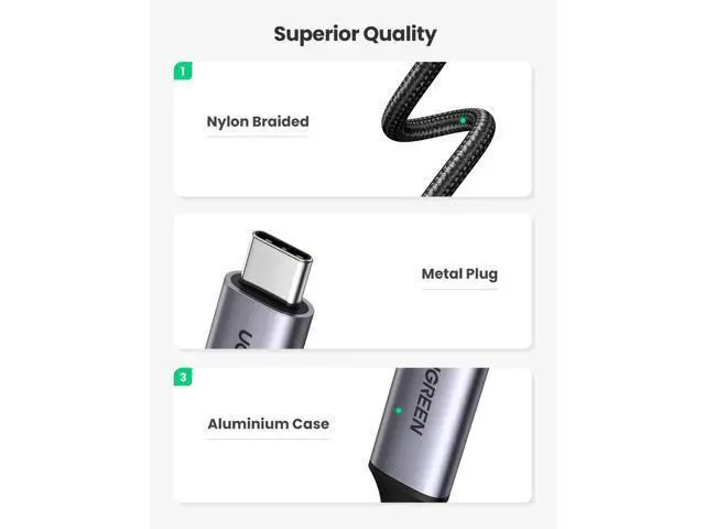 Alt view image 6 of 7 - UGREEN USB C to HDMI Cable (4K@60Hz) 10FT, Type C to HDMI Adapter Thunderbolt 4/3 to HDMI for Home Office Compatible with iPhone 17 Pro Max, MacBook Pro Air iPad Pro, XPS, Galaxy S25, Steam Deck