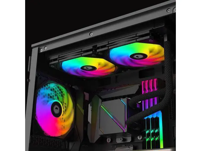 Alt view image 2 of 7 - ID-COOLING NO-12015-XT-ARGB Case Fan 15mm Thickness PWM Fan ARGB Lighting for Radiator/CPU Cooler/Computer Case