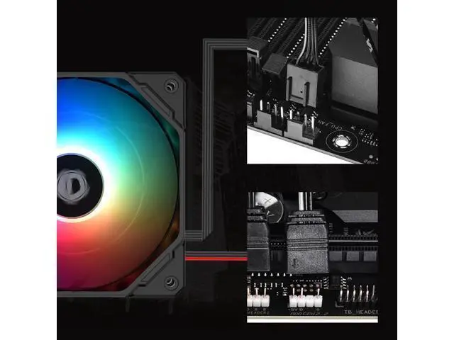 Alt view image 7 of 7 - ID-COOLING NO-12015-XT-ARGB Case Fan 15mm Thickness PWM Fan ARGB Lighting for Radiator/CPU Cooler/Computer Case