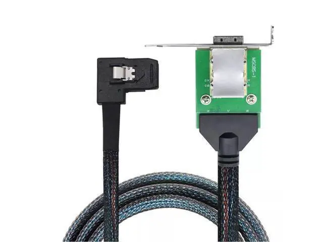 Alt view image 5 of 5 - Vszerda Mini SAS SFF-8088 Female to SAS 8087 Right Angle Server Adapter Conversion Cable 50CM