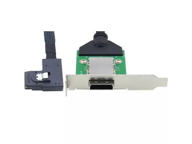 Alt view image 3 of 5 - Vszerda Mini SAS SFF-8088 Female to SAS 8087 Right Angle Server Adapter Conversion Cable 50CM