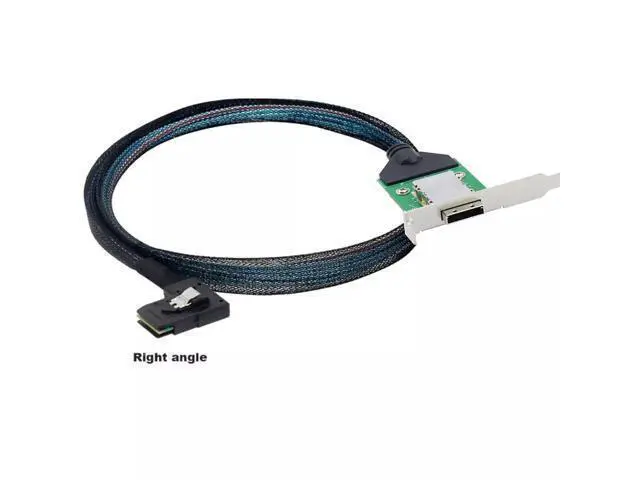 Alt view image 4 of 5 - Vszerda Mini SAS SFF-8088 Female to SAS 8087 Right Angle Server Adapter Conversion Cable 50CM