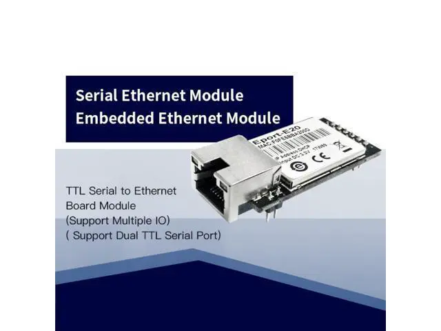 Alt view image 2 of 7 - Vszerda 5/10PCS Eport-E20 Network Server Port FreeRTOS TTL Serial to Ethernet Embedded Module DHCP 3.3V DHCP TCP IP Telnet Converter MCU (1pcs)